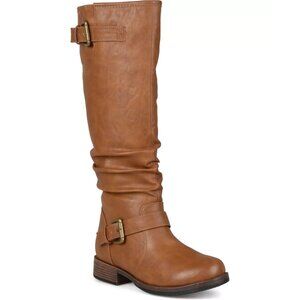 Journee Women's Tan my Knee High Riding Boots Shoes Size 8.5M